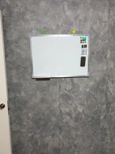 Pizarra magnetica blanca de aluminio escolar hogar u oficina 70 x 50  + borrador + rotuladores + 12 imanes