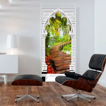 

Mural for port-Photo wallpaper - Gothic arch and path I - 70x210 cm
