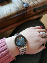 LIGE-Reloj de lujo con correa de acero dorado rosa para mujer, accesorio de pulsera resistente al agua, de marca superior