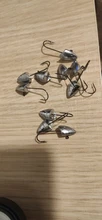 Fishing-Hooks Lead-Head Soft-Worm-Lure Qualyqualy Barbed for 3g