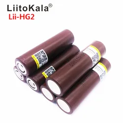 뜨거운 LiitoKala Lii-HG2 18650 18650 3000mah 고성능 방전 재충전 전지 힘 높은 출력, 30A 큰 현재