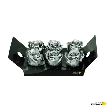 

Mundo eternal Rosa Eterna preserved silver Pack without stem