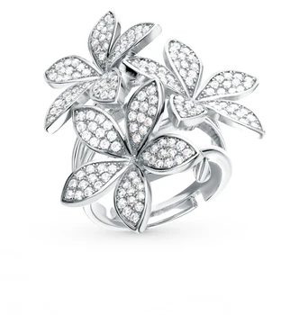 

Silver ring with cubic zirconia sunlight sample 925 test