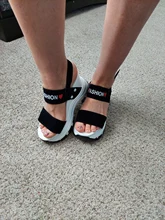 Moipheng-Sandalias de plataforma para mujer, zapatos de tacón alto y grueso con cuña, punta de pez, color rojo, novedad de verano de 2021