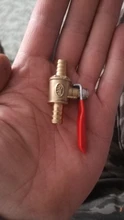 Ball Valve Pipe-Fittings Hose Fuel-Line Red-Handle Water-Oil Brass Shutoff Barb 6mm-12mm