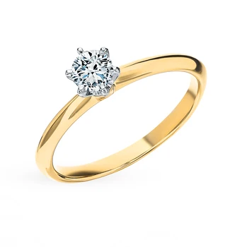 

Gold ring with diamonds sunlight sample 585