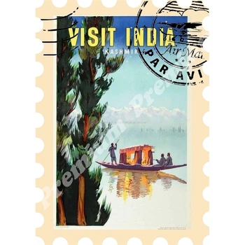 

India souvenir magnet vintage poster