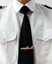 Avión forma pinza para corbata para hombre piloto de los hombres de negocios Clip de corbata gemelos de alta calidad Cierre de lazo corbata para hombres regalo de boda