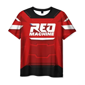 

Men's T-shirt 3D red machine