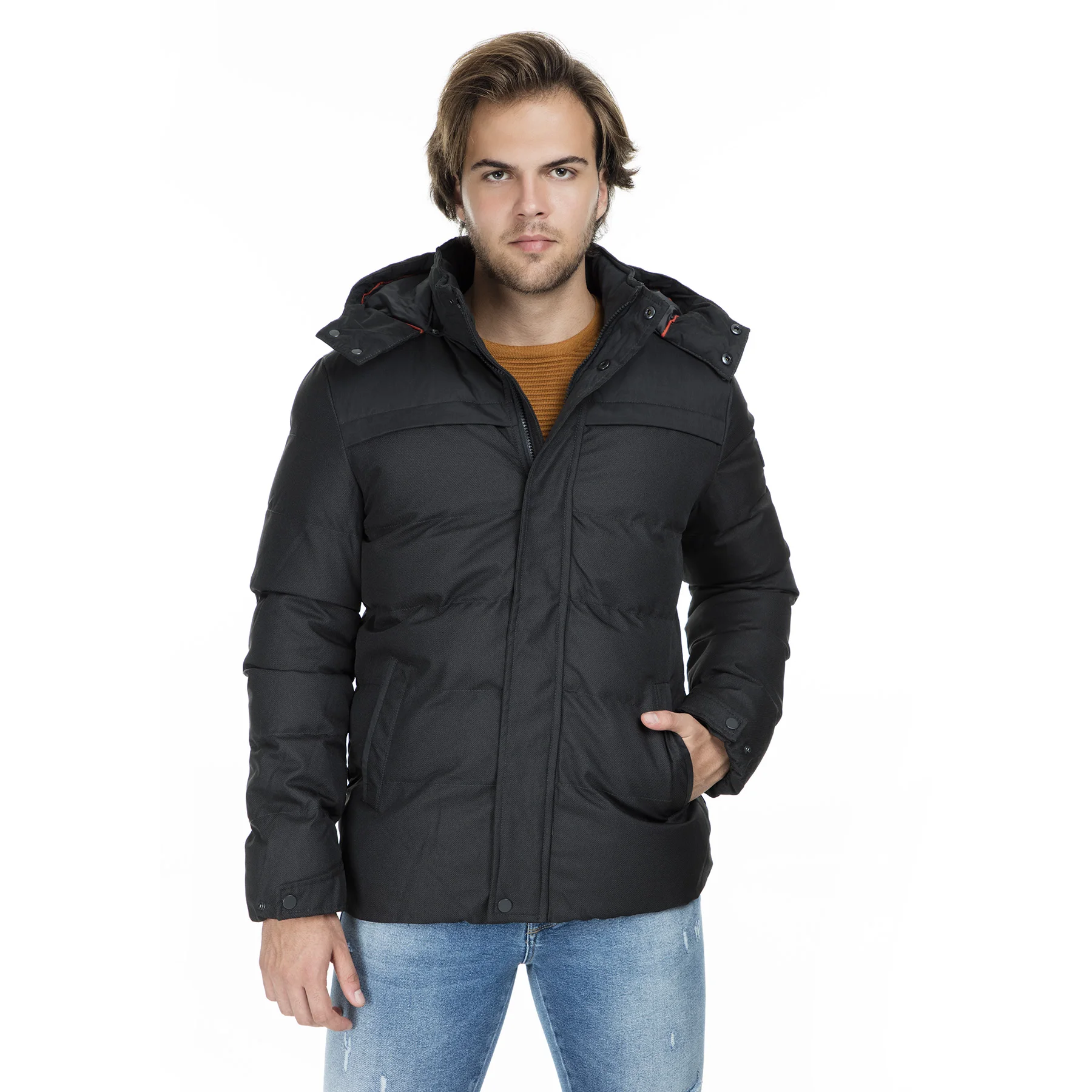Nove& So Hooded Coat MALE COAT TIM - Color: Anthracite