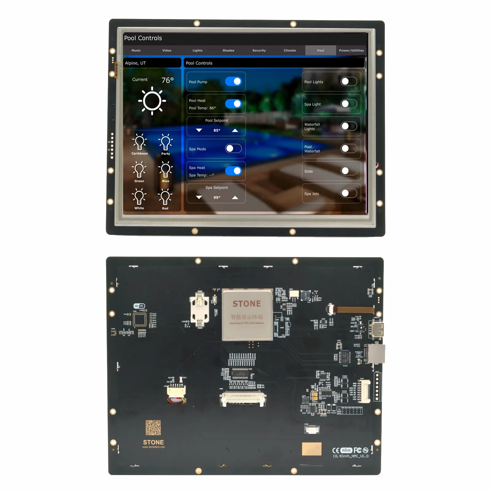 

3,5-дюймовый визуальный угол TFT LCD 80/80/10,4, впечатляющий срок службы ЖК-модуля TFT 80/80 часов-это вся система отображения