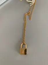 Collar de acero inoxidable chapado en oro para mujer, cadena de eslabones en O chapado en oro, regalo de cumpleaños para mujer
