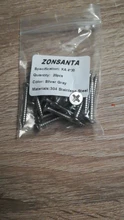 ZONSANTA-tornillos de rosca de acero inoxidable, M1.4, M1.7, M2, 3, M2.6, M3, M4, M5, M6, 304