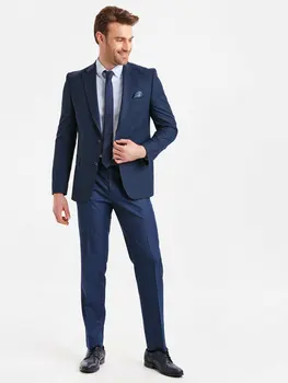 

Tight-fitting Mould Plaid Suit Jacket