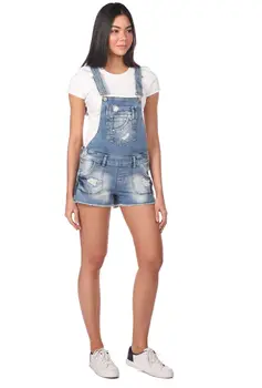 

Blue White Women Jumpsuit Shorts