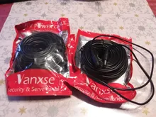 Uvusee CCTV 5M/10M/15M/20 metros x 2,1mm x 5,5 Dc 12v Cable de extensión de alimentación de Audio para las cámaras de seguridad cámara Ip Dvr independiente