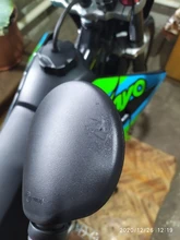 Un par negro Universal espejo retrovisor de motocicleta Anti-caída plegable espejo redondo de la motocicleta espejo lateral