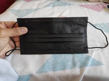 10/50/100/200 Uds máscaras desechables no tejida cara máscaras de capa de 3 capas filtro Anti polvo transpirable adultos máscara de boca negro en STOCK