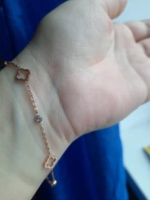 JeeMango de acero inoxidable Flor de cristal CZ colgante de planta pulseras para las mujeres cadena de oro rosa y pulsera de enlace pulsera JB19114