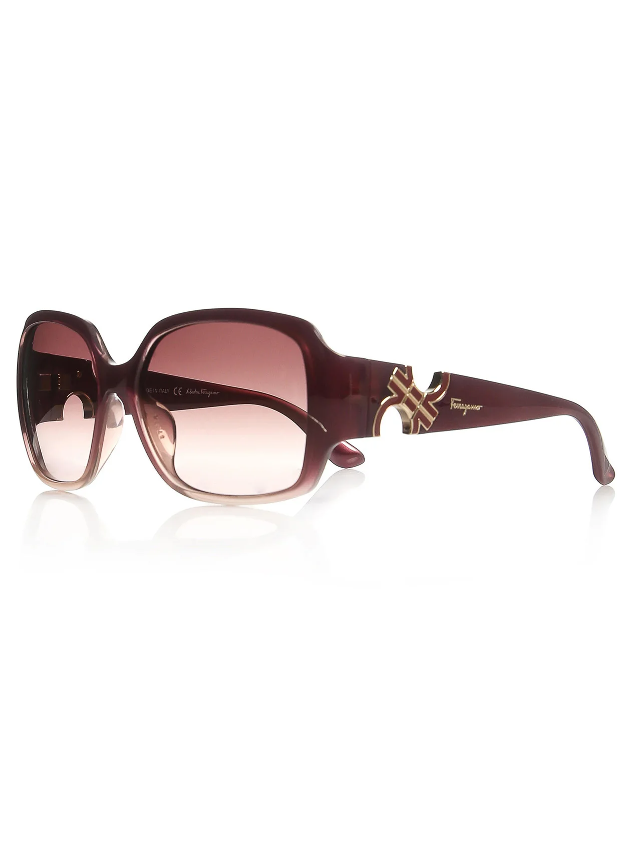 

Women's sunglasses sf 642s 514 bone purple organic square square 56-18-135 salvatore ferragamo