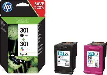 

Pack of 2 original refill ink cartridge HP 301 Black/Tri-color N9J72AE