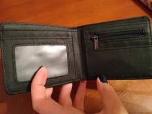 Game Xbox-cartera negra de doble pliegue para hombre, cartera pequeña para tarjetas de crédito y identificación