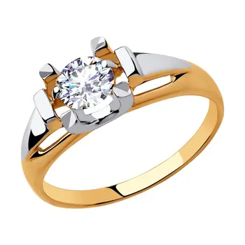 

Sokolov ring in Gold with cubic zirconia, fashion jewelry, gold, 585, women's male