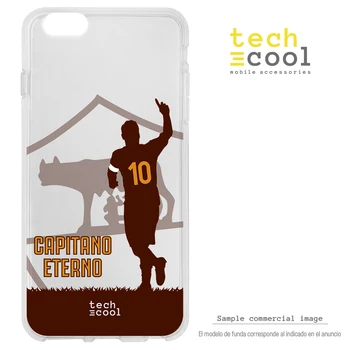 

FunnyTech®Stand case for Samsung Galaxy A20e Silicone L Rome Eternal captain Francesco Totti vers.3 transparent