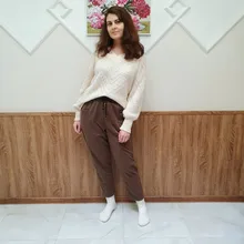 Womens Pants Trousers Harem Woolen Black High-Waist Winter Plus-Size Warm LYZCR Ankle-Length