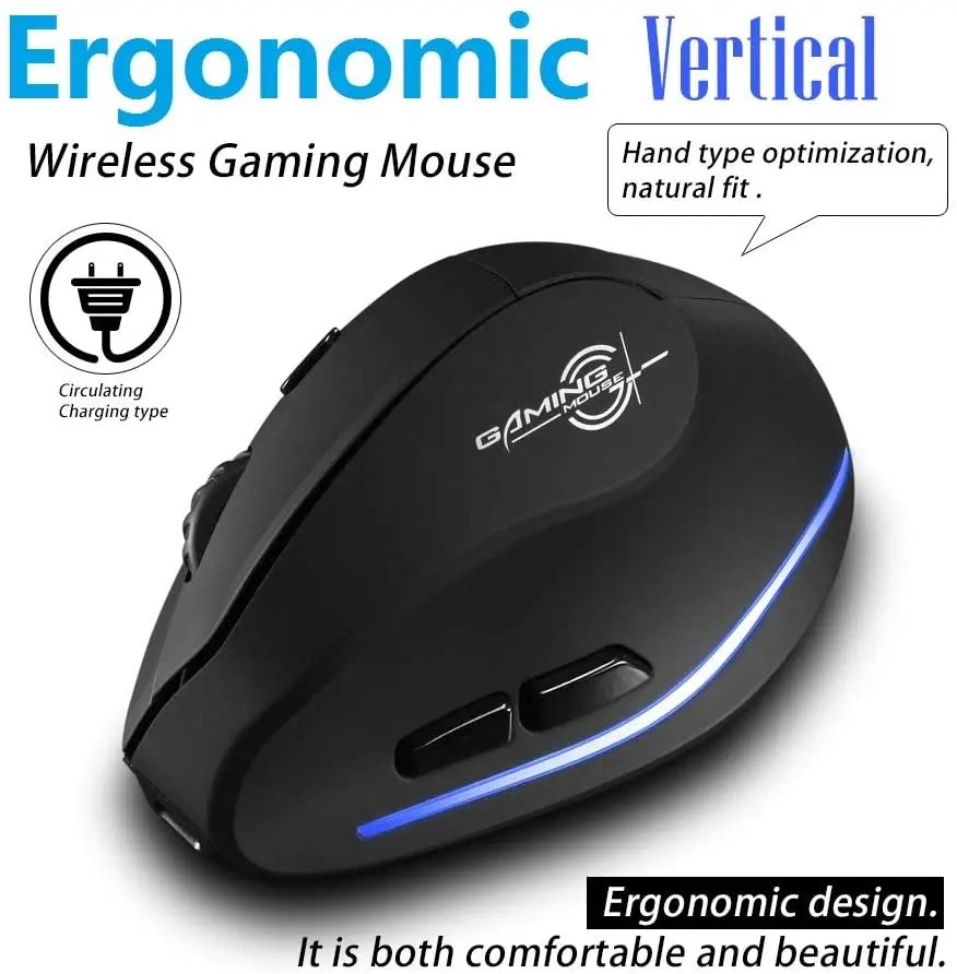 Connect 3 computers Vertical Wireless Mouse Game Ergonomic Mouse RGB Optical Bluetooth connection USB Mice For Windows Mac 2400