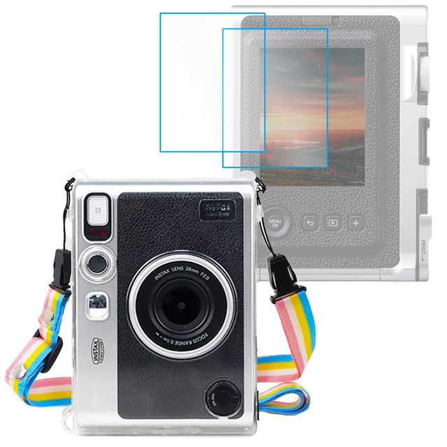 Film de protection d'écran pour appareil photo instantané, mini Evo,  hybride, transparent, étui rigide PC