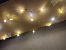 Fairy-Lights Battery-Operated Party-Use Copper 60-Star Outdoor LED Xmas Long for Silver-Color