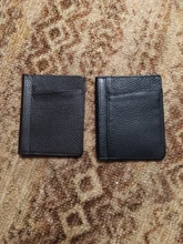 Bycobecy-Mini Cartera de cuero genuino para hombre, billetera pequeña, superfino, suave, 100%, tarjetero