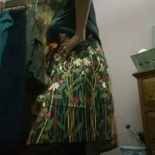 Vestido de verano Retro holgado con media manga, cuello en V, 2020