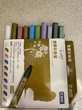 Rotuladores metalizados para escritura, bolígrafos artísticos de tinta permanente, apto en papel, piedra, vidrio, pared, 10 unidades/lote