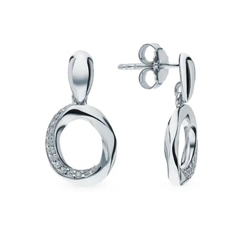 

Silver earrings with cubic zirconia sunlight sample 925