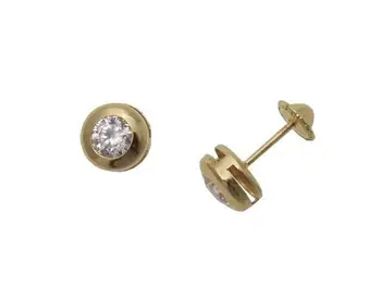 

Earrings 18 k yellow gold with cubic zirconia chaton galeria
