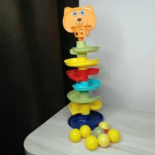 Pelota montón de rompecabezas de Torre juguetes para bebés sonajero Spin Track educativos recién nacido juguetes para niños 1 y pasatiempos