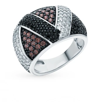 

Silver ring with cubic zirconia sunlight sample 925