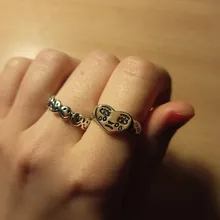 Anillos creativos de cara llorando para mujer, nueva moda femenina, anillo ajustable, joyería de Bar para mujer, joyas del Club nocturno, regalos