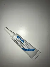 Pegamento profesional para pestañas, herramientas cosméticas para pestañas postizas impermeables adhesivo de maquillaje, Blanco claro/negro