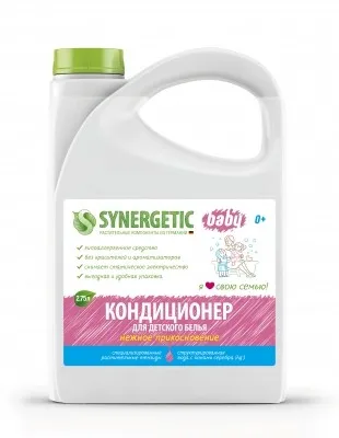 Synergetic Кондиционер для детского белья НЕЖНОЕ ПРИКОСНОВЕНИЕ канистра ПЭ 2 75л | Дом и