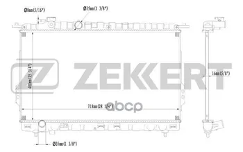 

Radiator OHL. DV. Hyundai Sonata III 98- Sonata IV 01-kia Magentis 00-zekkert art. mk-1119