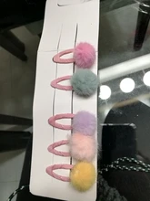 Horquillas con pompón para niña, accesorios para el cabello de 5 uds.