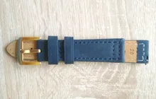 Hengrrc-correas de reloj de cuero genuino para hombre y mujer, pulsera de cuero de vaca, negro, Azul, Gris, marrón, 18, 20mm, 22mm, 24mm
