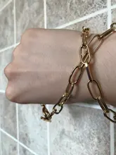 IPARAM-cadena gruesa con cierre de palanca para mujer, collares de oro con círculo entrelazado mixto, Gargantilla minimalista, joyería