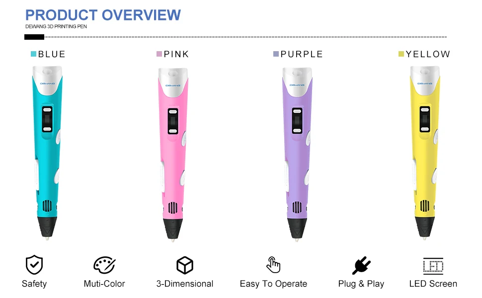 DEWANG 3D Pen for Children 3D Drawing Printing Pen with LCD Screen Compatible PLA ABS Filament Toys for Kids Birthday Gift Craft DEWANG 3D Pen for Children 3D Drawing Printing Pen with LCD Screen Compatible PLA ABS Filament Toys for Kids Birthday Gift Craft