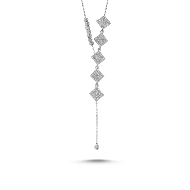 

Armagano Bulk and Plaids Zircon Y Necklace