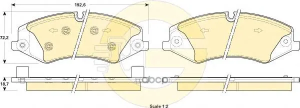 Колодки Тормозные Land Rover Discovery 09-/Range Rover Sport 09- Передние Girling 6118981 Girling арт. 6118981