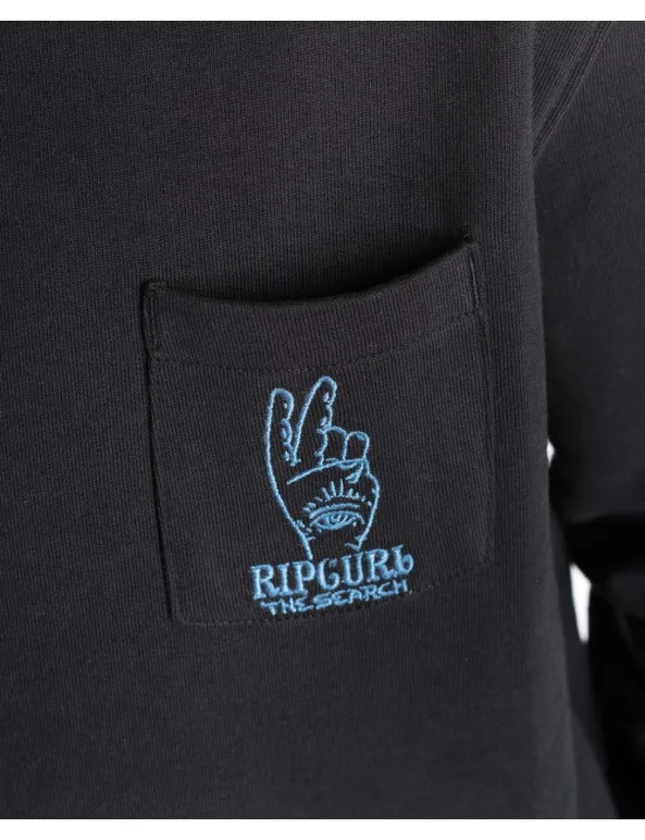 Черная Толстовка с карманом для детей Rip Curl